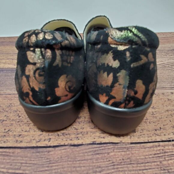 Alegria Printed Nubuck Shoes Lauryn Womens SZ 37 6.5 7 Regal Copper Floral - Picture 5 of 10